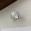 Wholesale Electroplated Flowers Ring For Women In Silver Plated Brass Featuring Elegant Floral Design