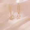 Wholesale 1 Pair Romantic Classic Style Flower Copper Drop Earrings