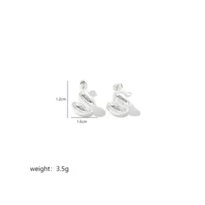 Silver / Double Oval Earrings