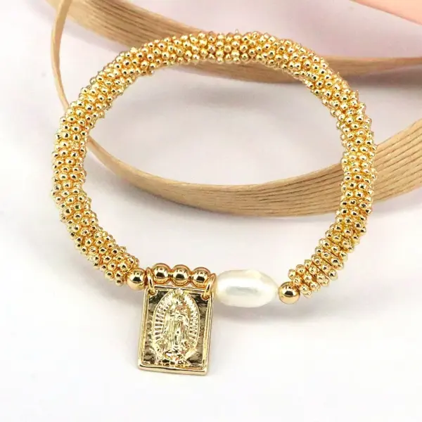 oly-23102cfa0d8581356cafdc772beeacb2 Wholesale Elegant Vintage Style Luxurious Cross Star Heart Shape Copper 18k Gold Plated Zircon Bracelets In Bulk