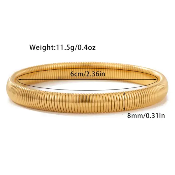 Wholesale Round Solid Color 304 Stainless Steel Modern Style Simple Style Classic Style Titanium Steel Bangle