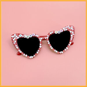 Wholesale I Love You Peach Heart Sunglasses Valentine's Day Party Confession Love Proposal Party Funny Sunglasses Glasses