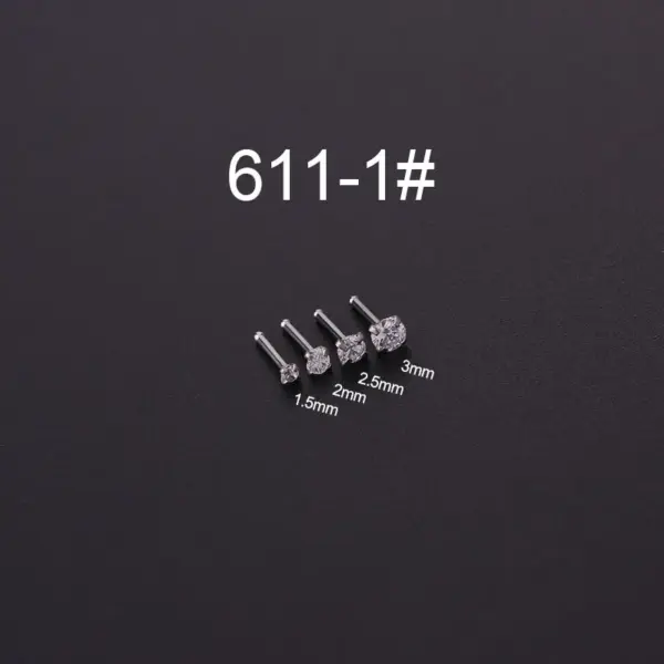 Wholesale 316L Stainless Steel Zircon Ear Cartilage Rings & Studs Geometric Waterproof Non Tarnish Surgical Steel