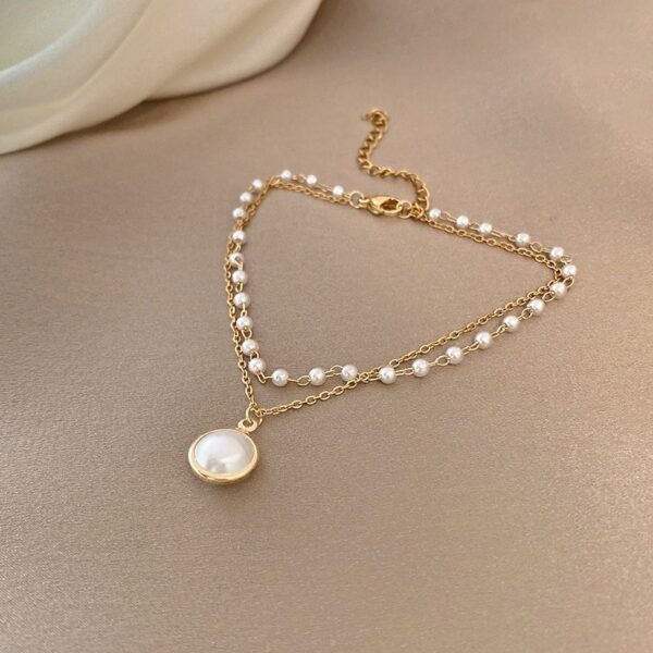Wholesale Light Luxury Internet Celebrity Fashion Personalized Trendy Bracelet Temperament All-match Simple Pearl Bracelet Hong Kong-style Geometric Niche Bracelet