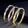 Wholesale Waves Inlay Bangle For Women In Steel Color Titanium Steel With Rhinestones