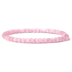 Pink cat's eye stone / 19cm
