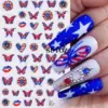 Wholesale Nail Stickers American Independence Day Elements Statue Of Liberty Stars And Stripes Eagle Head Nail Adhesive Stickers