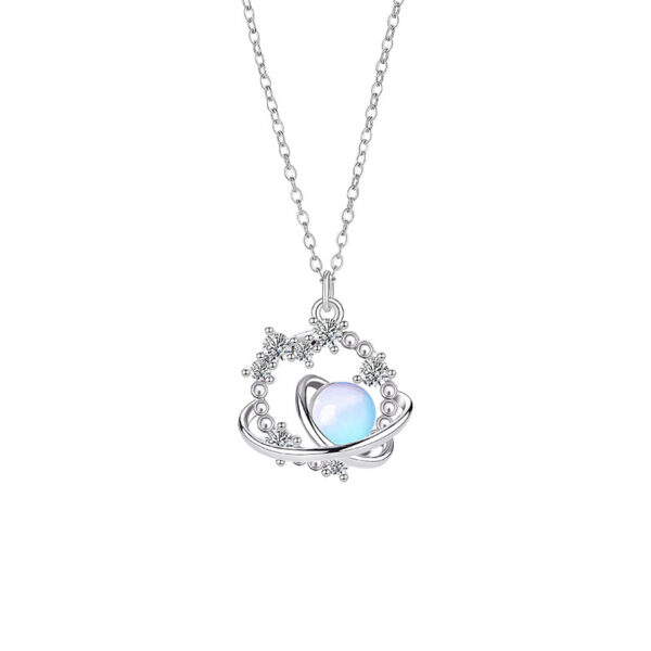 Wholesale Original Design Cosmic Planet Necklace Female Temperament Fashion Internet Celebrity Commuting Stainless Steel Clavicle Chain Wholesale Tide