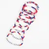 Wholesale Independence Day American Freedom Bracelet Soft Clay Beaded Handmade Jewelry Geometric Unisex Holiday Design