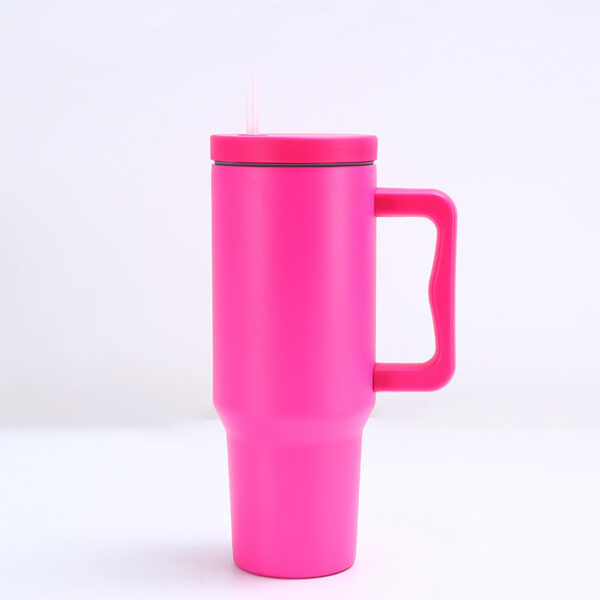 oly-23765b9f045f4bdbd5d5b2ca7e5ca8d2 Wholesale Third Generation 40oz Ice Cup Car Handle Straw Thermos Cup 304 Stainless Steel Thermal Insulation and Cold Storage