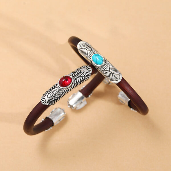 oly-2379895981b7bece2de0e5b6220a6cbb Wholesale Xizang Caulis Spatholobi Bracelet Unisex Xizang Silver Rattan Bracelet Ethnic Style Retro Art Natural Rattan Bracelet