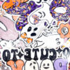 Wholesale Halloween Series Gingerbread Man Water Cup Pumpkin Funny Ghost Creative Cute Sequin Ironing Large Cloth Sticker
