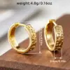 Wholesale Three-dimensional Geometric Earrings For Women In Copper With KC Golden Water Plating And 0.03µm Thickness