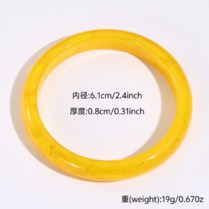 19# bracelet-yellow-round-wide side