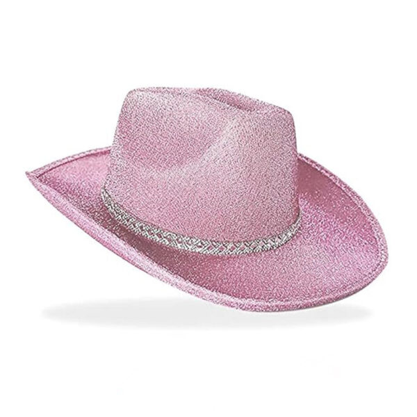 oly-23cf4306b08f0795ced42d62c7e4b3bd Wholesale Silver Glitter Cowboy Hat Western Cowboy Glitter Cowboy Hat Halloween Glitter EVA Composite Stretch Hat