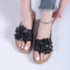 Wholesale women’s sandals summer flower soft bottom plus size women’s beach sandals one word outdoor drag batch