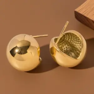 E0245-round-earrings- Gold