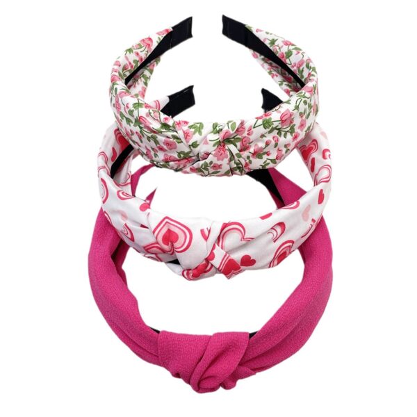 oly-23da3b012afff18f6f8e0af97367c2cc Wholesale 3 sets of Valentine's Day love flowers Leopard fabric knotted hair band hair accessories holiday headband
