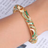 oly-24075802f054325b5daad97f952b59e9 Wholesale Authentic Cloisonne Retro Diamond Bracelet Ethnic Style Green Crystal Simple Jewelry Manufacturer Popular Direct Sales