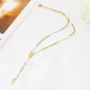 Wholesale PVD Coated Real Gold Plated Cross 304 Stainless Steel 667 Stainless Steel Simple Style Waterproof Non Tarnish 667 Stainless Steel Pendant Necklace