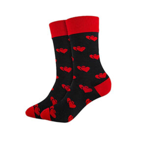 Double heart red and black