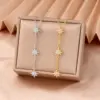 Wholesale Starburst Inlay Pendant Necklace For Women In Copper With 18K Real Gold Plated Water Plating And Artificial Rhinestones On Cable Chain