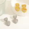 Wholesale 1 Pair Elegant Simple Style Heart Shape Inlay Copper Zircon 16K Gold Plated Drop Earrings