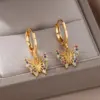 Wholesale 304 Stainless Steel Copper Cross Butterfly PVD Coated Real Gold Plated IG Style Classic Style Waterproof Non Tarnish Plating Drop Earrings Earrings Ear Studs