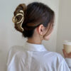 Wholesale Metal Irregular Geometric Letter Hairpin Back of Head Hair Shark Clip Personality Trendy Fashion Hair Accessories for Women