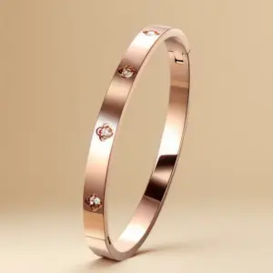 40A-D-7 Rose Gold Diamond Bracelet