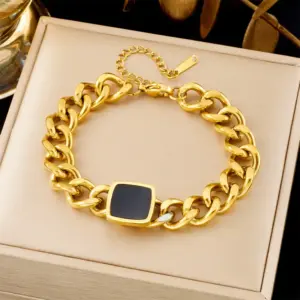 【5167】Black Square Cuban Chain
