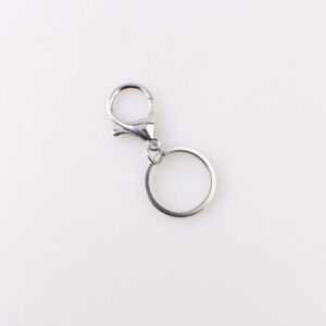 Lobster clasp +30 circle (white K color)