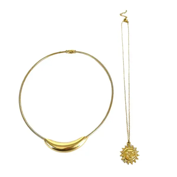 Wholesale 316L Stainless Steel Sun Waterproof Non Tarnish Surgical Steel Lady Cable Chain Pendant Necklace For Women's