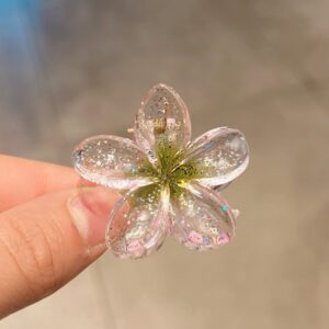 34#Transparent glitter chick egg flower gripper-grass green