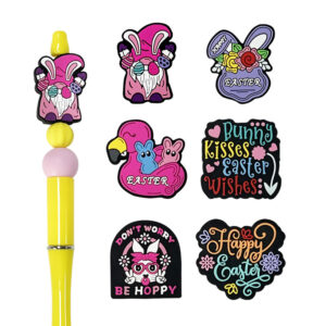 Wholesale Amazon New Drop Glue Silicone Easter DIY Bead Accessories Cartoon Rabbit Bead Pen Stereo Dwarf Beads