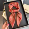 Wholesale Versatile 70cm Square Silk Scarf Women's Casual Headscarf Street Style Sun Protection Small Shoulder Wrap Hair Scarf