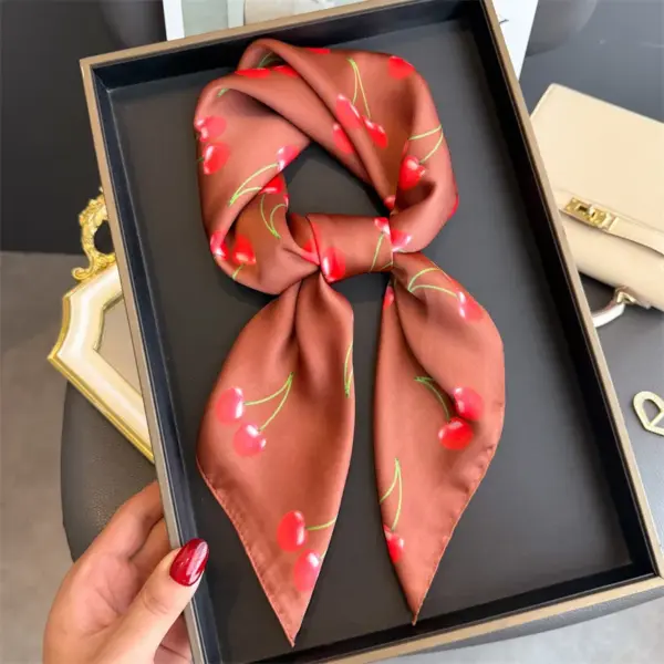 Wholesale Versatile 70cm Square Silk Scarf Women's Casual Headscarf Street Style Sun Protection Small Shoulder Wrap Hair Scarf