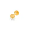 Wholesale G23/F136 Titanium Alloy Round Disc Ear Bone Stud Internal Thread Screw Lip Stud Rod Cartilage Piercing Ear Jewelry Geometric 18K Gold Plated