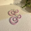 Wholesale Color Geometric Circle Earrings Women Alloy Spray Paint Exaggerated Earrings Fashion Creative Spot Earrings