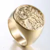 oly-252806405f4868221c68f3442f489c4c Wholesale Gold Titanium Steel Ring Men's Tree Of Life Ring Design Geometric Accessories