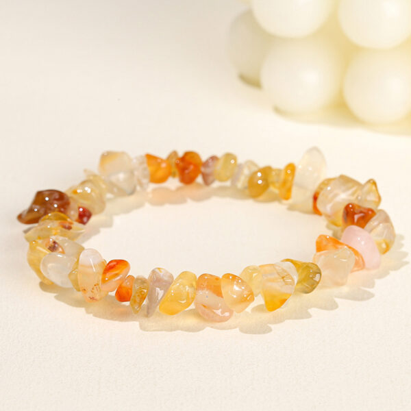 Wholesale  jewelry natural crystal agate colorful gravel elastic bracelet irregular jewelry