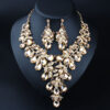 oly-25313a33ba8d451d68f3b20b51b0d568 Wholesale popular jewelry personalized exaggerated rhinestone large necklace earrings suit women's dress dinner accessories