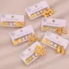 Wholesale Butterfly Flower Stainless Steel Earrings Rhinestone Heart Shaped Jewelry Elegant Cute Romantic Polished Finish For Women