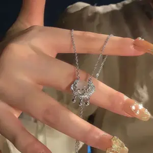 X1722# Silver Longevity Lock Necklace