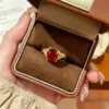 Wholesale Geometric Open Ring For Women In Brass With Golden Plated Water Plating And Claw Setting Featuring Artificial Gemstones