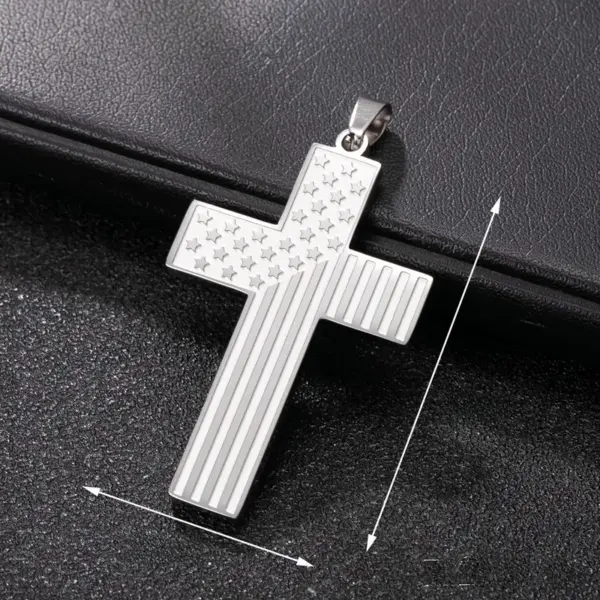 Wholesale Electroplated Titanium Steel Cross Pendant For Men's In Steel Color, Perfect For Spring