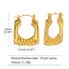 Wholesale Fashion U Shape Plating 201 Stainless Steel Stainless Steel Earrings