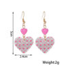 Wholesale Simple Fashion Cute Eco-friendly Material Acrylic Peach Heart Pendant Earrings Women's Valentine's Day Earrings