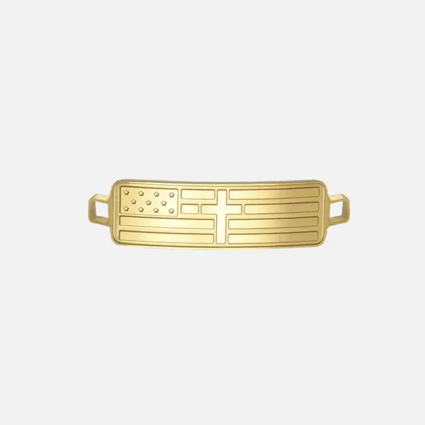 Wholesale American Flag Pendant In Electroplated Titanium Steel With Steel Color Finish, DIY Jewelry Accessory
