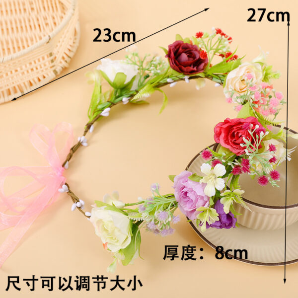 Wholesale Hawaiian Bridal Headdress Fairy Garland Hair Ring Starry Flower Headband Travel Photo Hair Accessories Headband